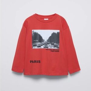 Zara Long Sleeve Graphic T-shirt